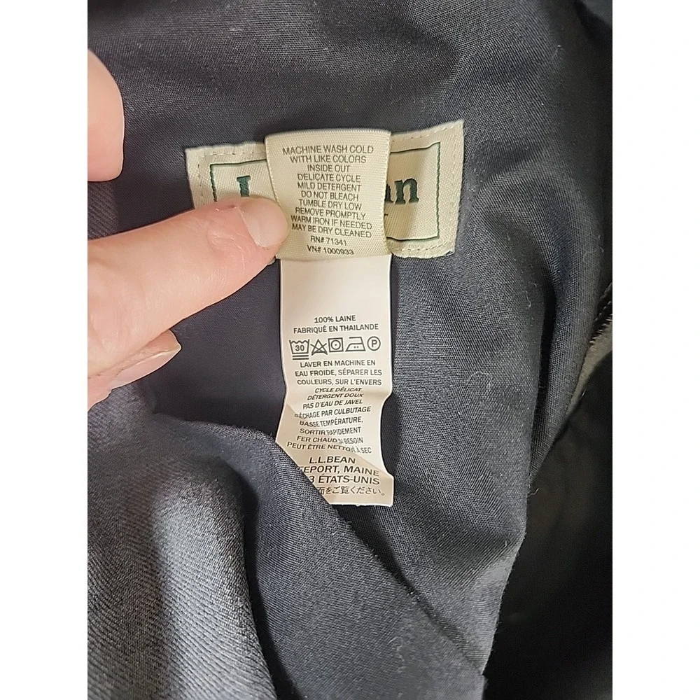 L.L. BEAN MEN'S GRAY 100% WOOL DRESS PANTS-38W BARELY WORN-LIGHTWEIGHT